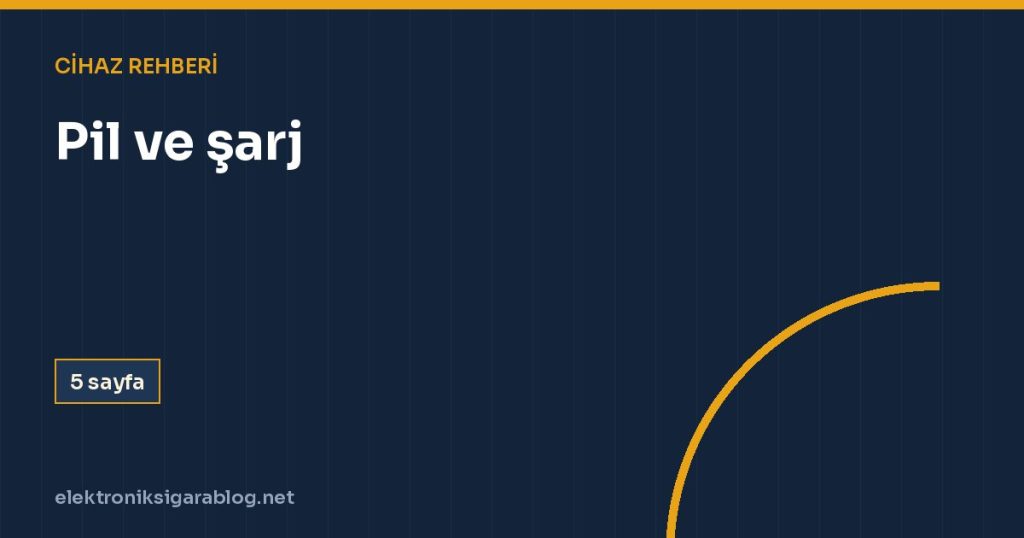 Pil ve şarj